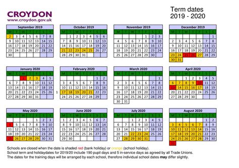 Uoy term dates